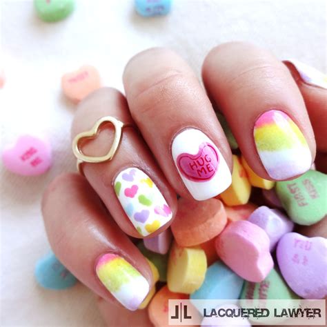 Lacquered Lawyer Nail Art Blog Conversation Hearts