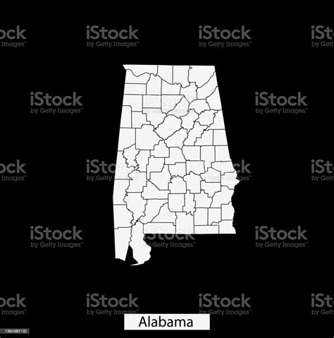 Map Of Alabama Stock Illustration Download Image Now Alabama Us