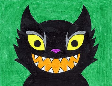 How To Draw A Scary Cat Face · Art Projects For Kids