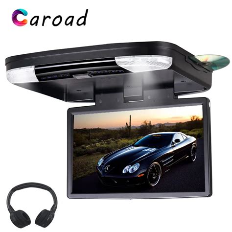 Caroad 156 Inch Car Monitor Roof Flip Down Mount Dvd Monitor Hd 1080p