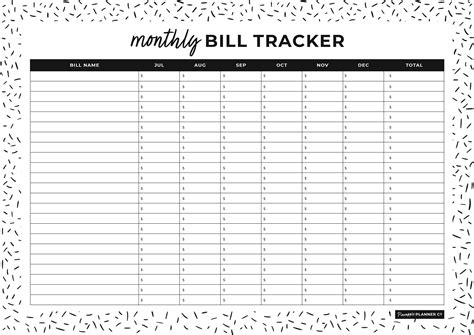 A4 Printable Monthly Bill Tracker Bill Payment Tracker Etsy Uk