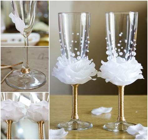 Diy Flower Bead Decorated Wine Glasses The Whoot Decorated Wine Glasses Diy Wine Glasses