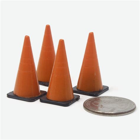 124 Scale Mini Traffic Cones 4pk Mini Materials