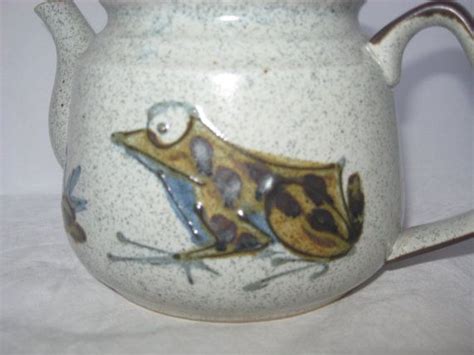 Misty Morn By Shafford Japan Hp Frog Mid Century Stoneware Tea Set