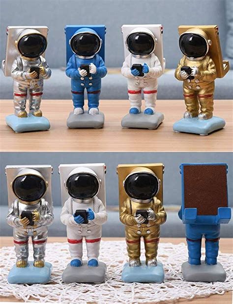 Novelty Astronaut Figurine Desk Cell Phone Holder Stand