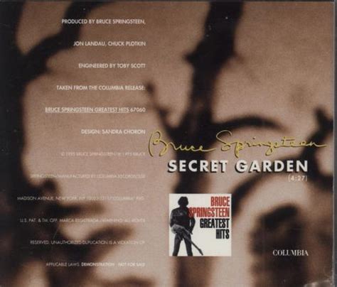Bruce Springsteen Secret Garden Us Promo Cd Single Cd5 5 44397