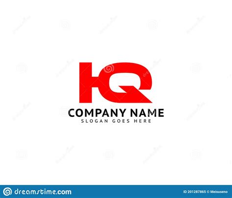 Initial Letter Hq Logo Template Design Stock Vector Illustration Of