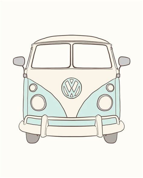 Drawing Of Volkswagen Bus Howtomakewhitevanswhiteagain