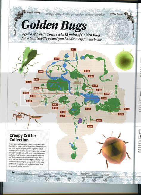 Golden Bugs Twilight Princess Map Gamecube