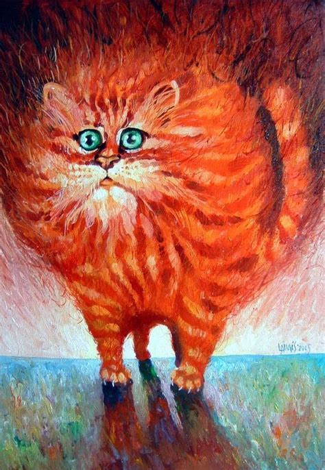 Cat Painting By David Martiashvili David Art