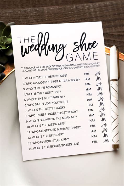 Wedding Shoe Bridal Shower Game Wedding Shoe Game Bridal Etsy In Bridal Shower Games