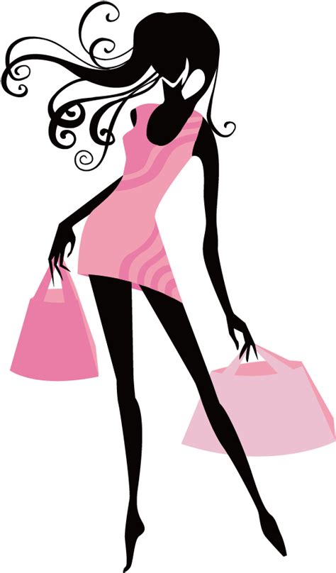 Download Pink Dress Girl Vector Shopping Hq Png Image Freepngimg