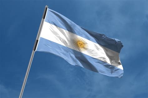 Bandera De Argentina Ondeando Foto Premium