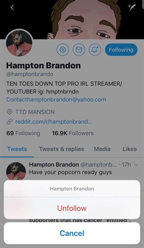 Unfollowed This Bitch He Really Acts Like He Got Everything In Control