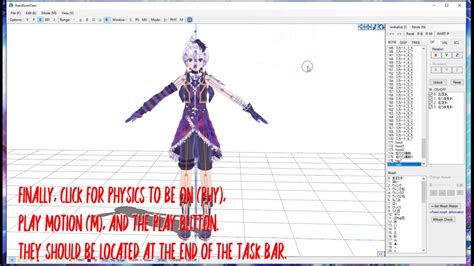 How To Run Motions In Pmx Editor Mmd Tutorial Youtube