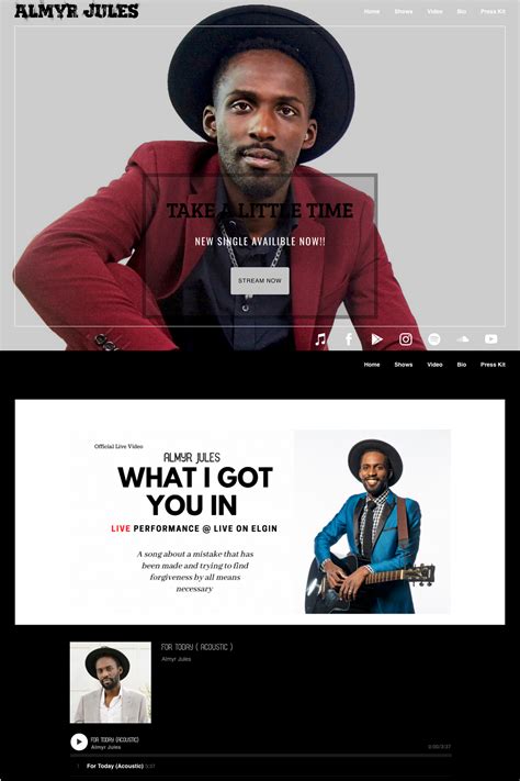 Best Songwriter Website | Website Design Inspiration | Website design inspiration, Website ...