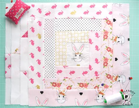 How To Make A Log Cabin Quilt Block Polka Dot Chair Education