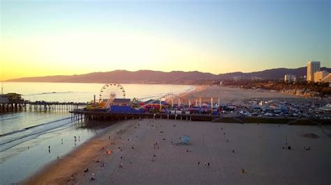 Aerial View Of The Santa Monica Pier · Free Stock Video