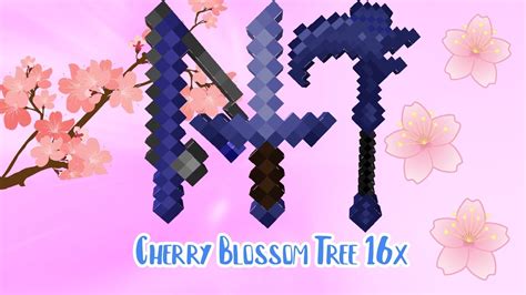 Cherry Blossom Tree 16x Texture Pack Release Space Blue Pvp Pack