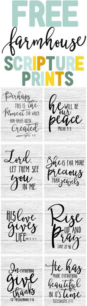 The 71 topical bible studies listed below were created by christian writers bill and maureen williamson in pdf format for free download to your device and they are printable. Free Farmhouse Scripture Printables - The Mountain View ...