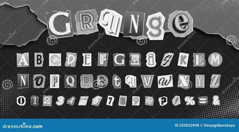 Ransom Font Colorful Criminal Uppercase And Lowercase Letters Numbers