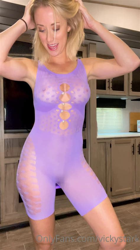 Vicky Stark Nude Sheer Bodysuits Try On Onlyfans Video Leaked
