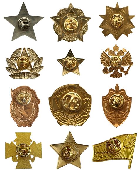 Soviet Ussr Russian Military Metal Pin Badge Eagle Guards Red Star Kgb