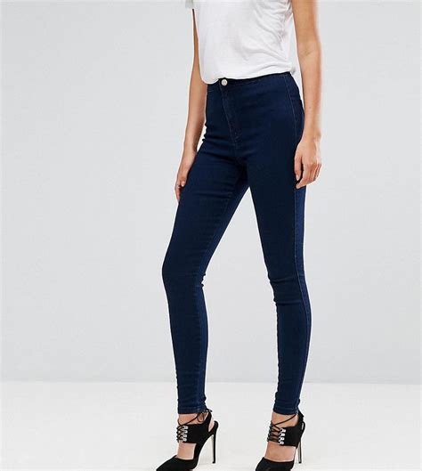Missguided Tall Vice High Waisted Super Stretch Skinny Jean Stretch Skinny Jeans Blue Skinny