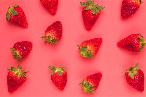 Free Photo Sweet Ripe Strawberries On Pink Background