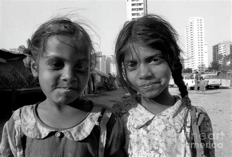 Two Sweet Girls In The Poverty Stricken Part Of Mumbai Photograph By Wernher Krutein Pixels
