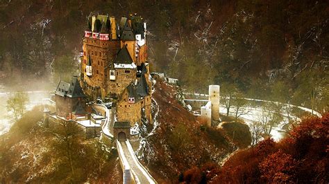 Eltz Castle Medieval Castle In The Hills Above The