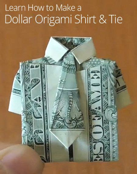 Dollar Bill Origami Shirt And Tie Artofit