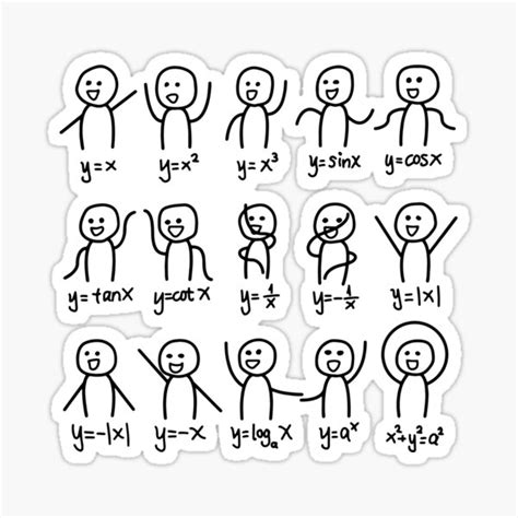 Algebra Dance Funny Graph Figures Math Equation T Shirt Sticker For Sale By Shopforyoutoo