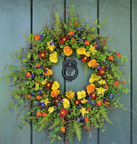 Diy Wreaths For Front Door Spring Door Wreath Spring Wreath