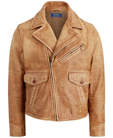 Polo Ralph Lauren Mens Leather Newsboy Jacket Macys