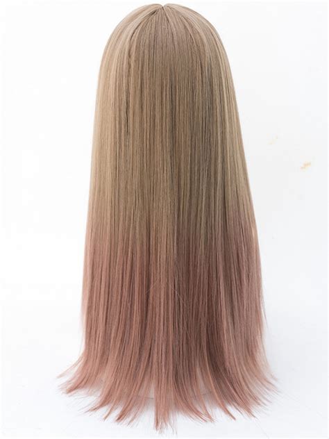 Evahair 2021 New Style Blonde To Pink Ombre Color Long Straight