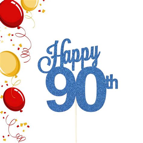 ANY AGE 90th Birthday Cake Topper Happy 90th Cake Topper - Etsy Canada