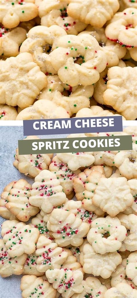 Easy Cream Cheese Spritz Cookies Spritz Cookies Spritz Cookie Recipe