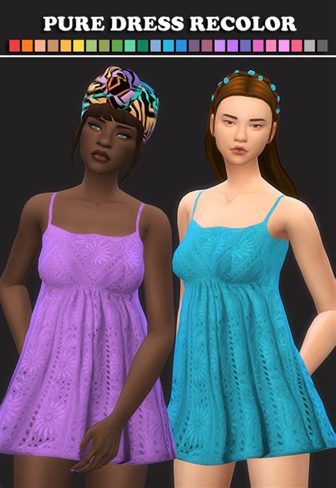 Pure Dress Recolors At Maimouth Sims4 Sims 4 Updates