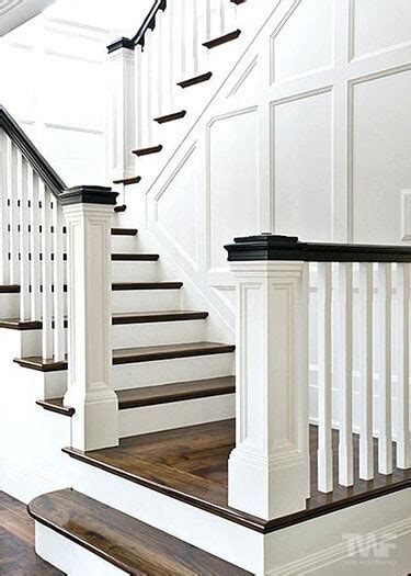 Painted risers can make a lasting impression and accentuate the quality of the stairs. Wood Stair Restorations by Tadas Wood Flooring | Naperville Il