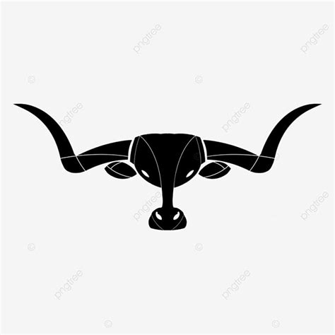 Cow Horns Clipart Vector Long Horned Cow Horns Black And White Clipart Longhorn Clipart Horn