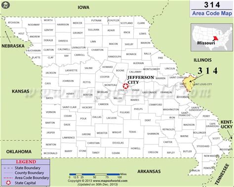 314 Area Code Map Missouri Images And Photos Finder