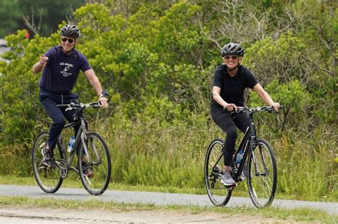 Bidens Mark First Ladys 70th Birthday With Bike Ride Near Beach Home