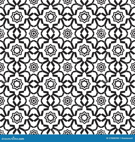 Geometric Floral Seamless Pattern Stock Vector Illustration Of Floral