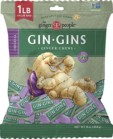 Gin Gins® Original Chewy Ginger Candy By The Ginger People® Anti Nausea And Digestion Aid