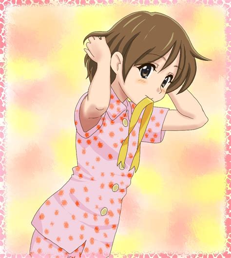 Safebooru Brown Hair Chunpai Hirasawa Ui K On Mouth Hold Pajamas