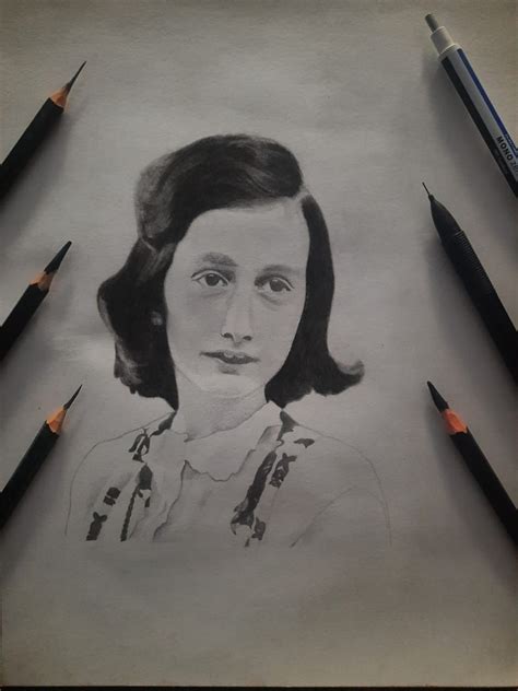 Anne Frank House Drawing Artwork Darwin Franks Ww2 Male Sketch