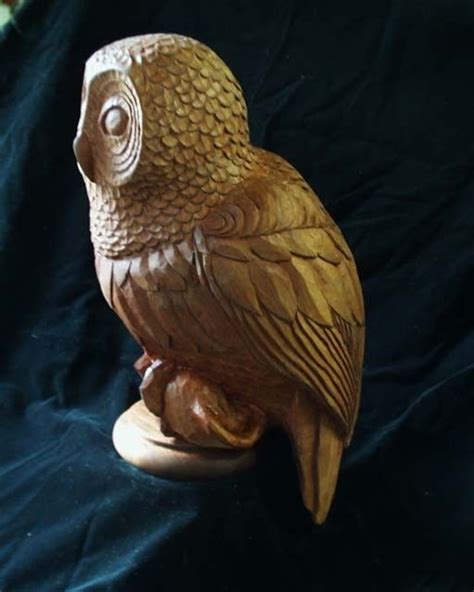 Custom Made Carved Owl By Stick And Stone Studio Owl