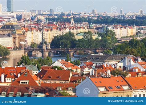 View Of The Historical Districts Of Prague Stock Photo Image Of