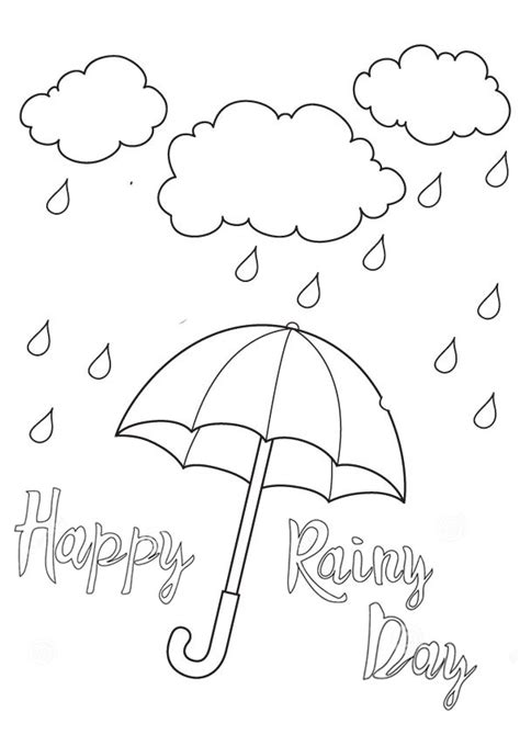 Coloring Pages Free Printable Rain Coloring Pages For Kids